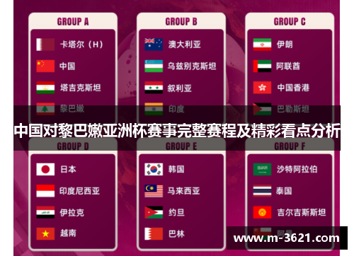 中国对黎巴嫩亚洲杯赛事完整赛程及精彩看点分析